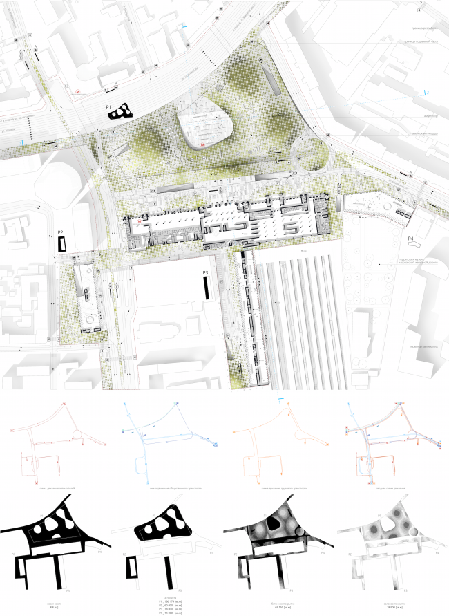 The project for a transfer hub �Paveletskaya". Master plan. 2015 � WALL bureau