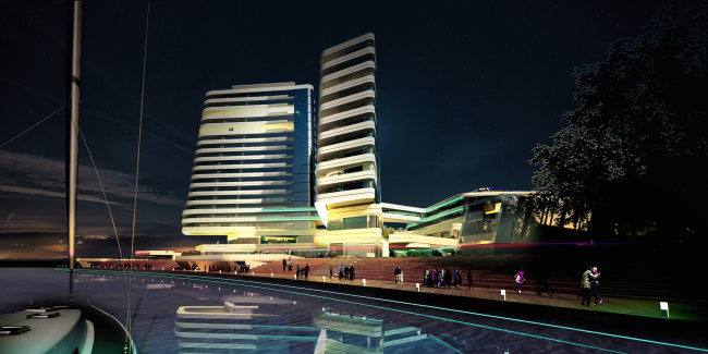 The concept of the hotel complex Radisson Blu Moscow Riverside  4izmerenie
