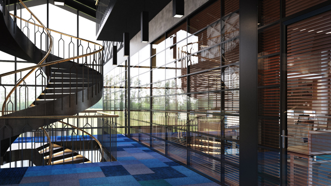 Interiors of the headquarter of the Voronezh research and production company � PANACOM