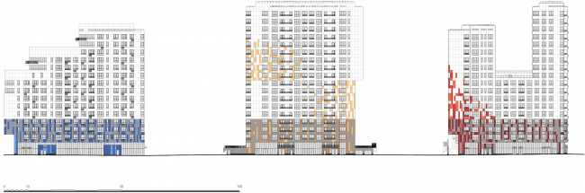 Residential complex in the proximity of the Nagatinsky Creek. Northern development drawing  Ostozhenka