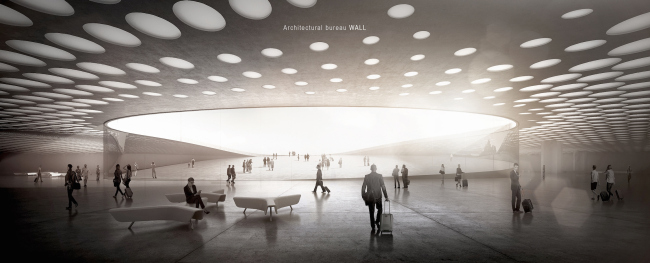 The project for a transfer hub Paveletskaya". Interiors. 2015  WALL bureau