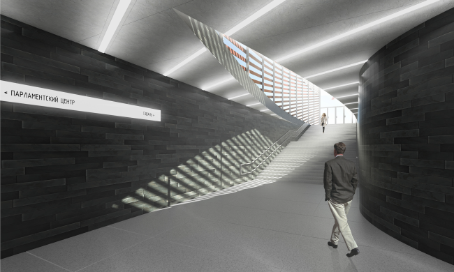 "Nizhnie Mnevniki" metro station. Underground crossing. Contest project, 2015 � DNK ag