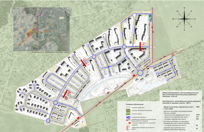 The architectural and planning concept of the residential projectin Kirov. Traffic diagram. Project, 2015 � Archstroydesign