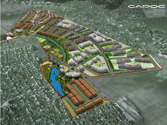 The architectural and planning concept of the residential projectin Kirov. Panorama. Project, 2015 � Archstroydesign