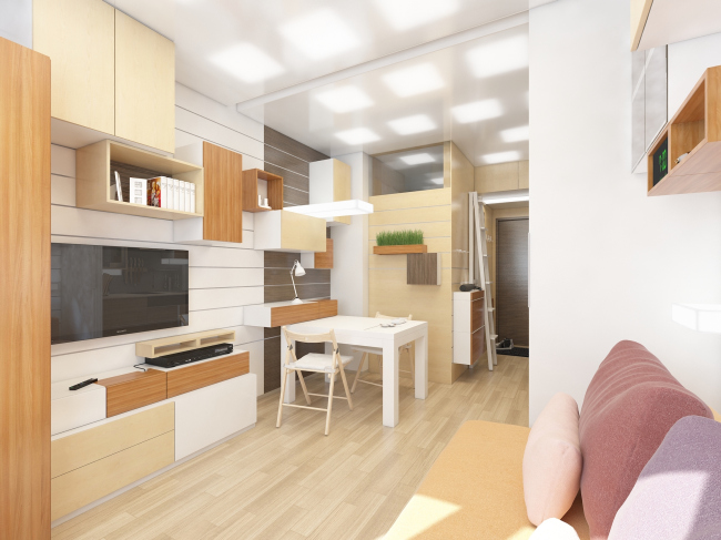 Design concept for efficiency apartments. "Tetris" option � Arch group