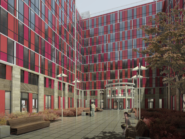 Apar-hotel at he Tallinskaya Street. Yard. Project 2013 � A.A.Stolyarchuk Studio