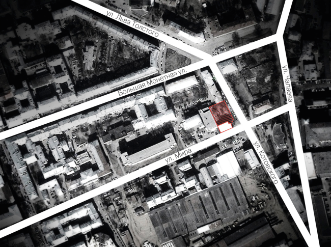 Multiapartment building at Mira Street. Project, 2014. Location plan � Anatoliy Stolyarchuk Architectural Studio