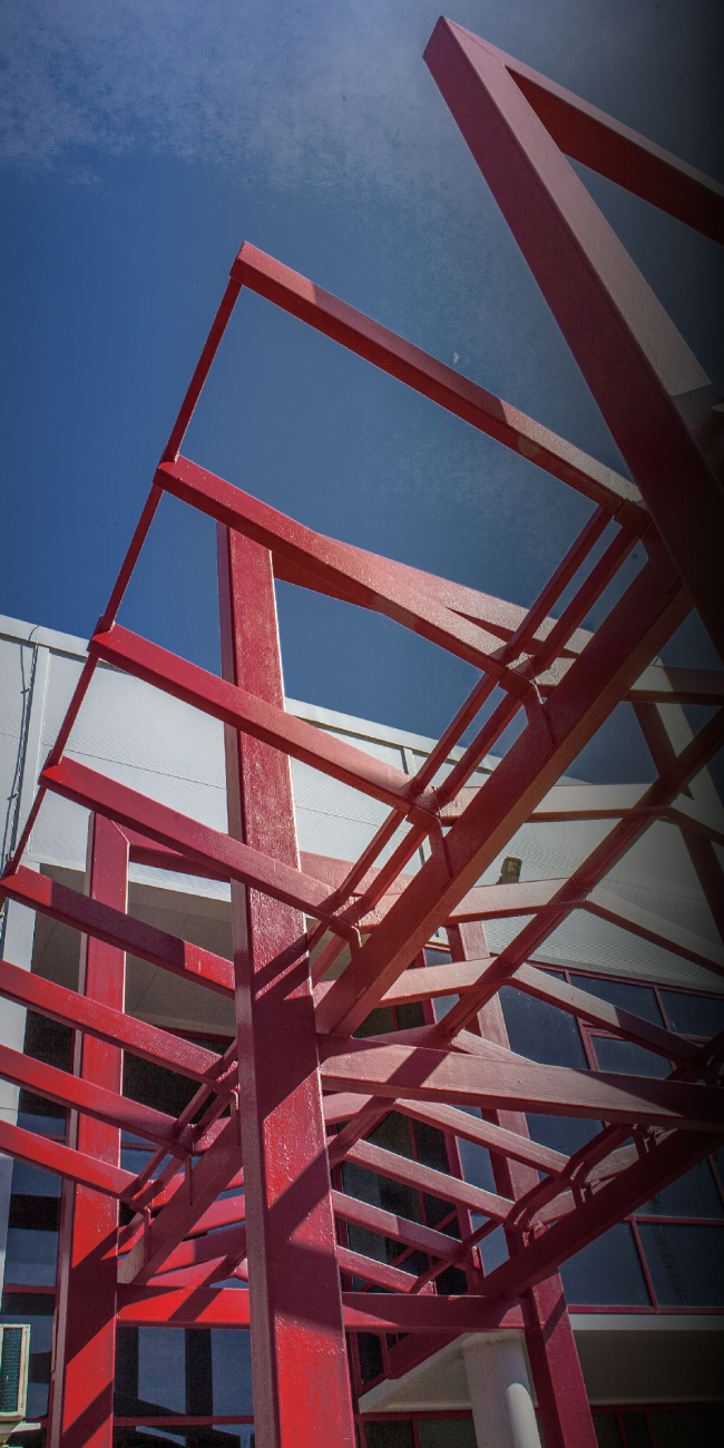 Youth hobby center. The awning above the main entrance. Construction, 2014  Anatoly Stolyarchuk architectural studio