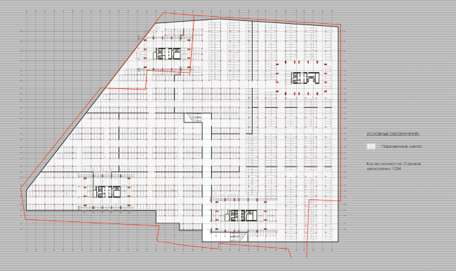 Multifunctional residential complex on the 5th Donskoy Proezd. Plan of the second floor. Project, 2015  ABV Group
