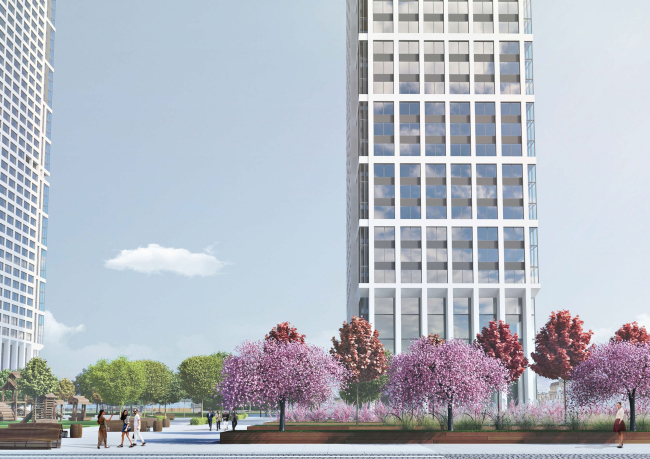 Multifunctional residential complex on the 5th Donskoy Proezd. 4 towers. Landscaping. Project, 2015 � ABV Group