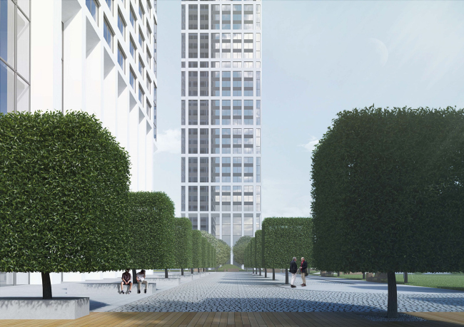 Multifunctional residential complex on the 5th Donskoy Proezd. 4 towers. Landscaping. Project, 2015 � ABV Group