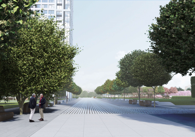 Multifunctional residential complex on the 5th Donskoy Proezd. 4 towers. Landscaping. Project, 2015 � ABV Group