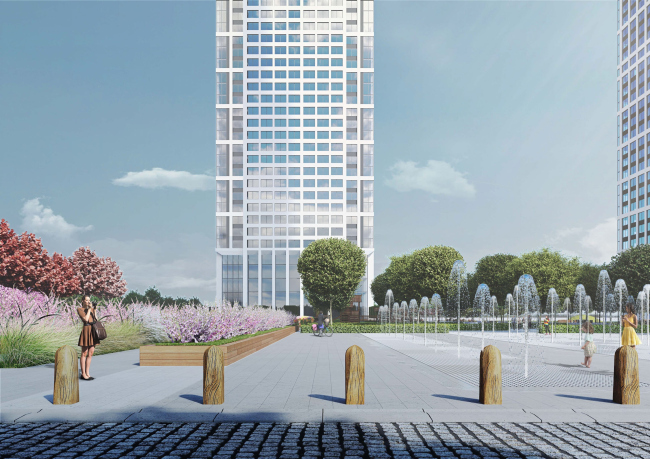 Multifunctional residential complex on the 5th Donskoy Proezd. 4 towers. Landscaping. Project, 2015 � ABV Group