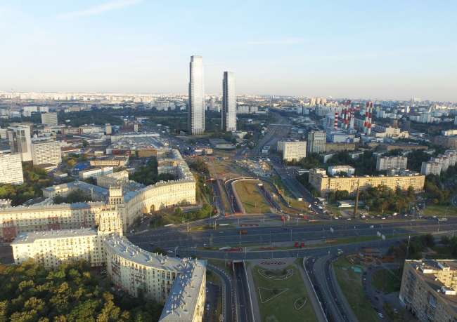 Multifunctional residential complex on the 5th Donskoy Proezd. 4 towers. View from the Gagarin Square. Project, 2015  ABV Group