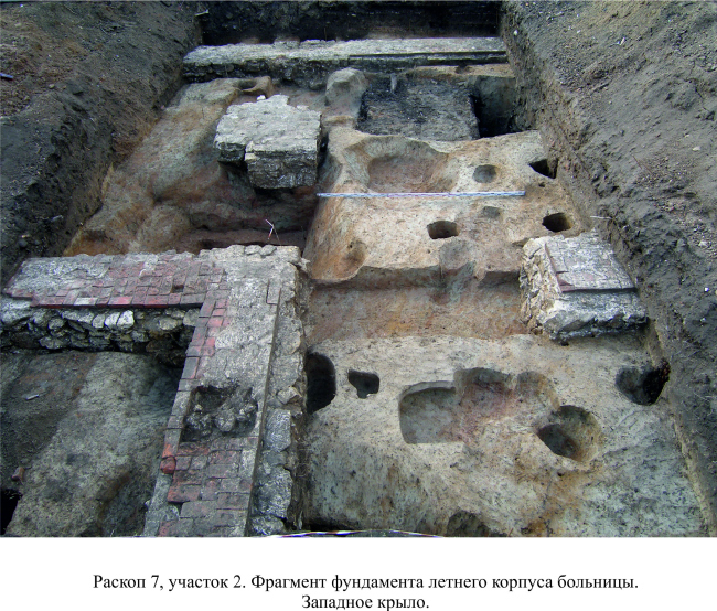Археологические раскопки на территории Екатерининской больницы у Петровских ворот (дом Гагарина)на Страстном бульваре. Фотография предоставлена организаторами премии «Московская Реставрация» Археологические раскопки на территории Екатерининской больницы у Петровских ворот (дом Гагарина)на Страстном бульваре. Фотография предоставлена организаторами премии «Московская Реставрация»