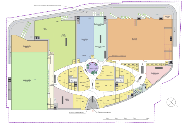 Shopping and entertainment complex "Burunduki". Plan of the 1st floor. Project, 2015  ARKHIMATIKA