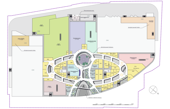 Shopping and entertainment complex "Burunduki". Plan of the 2nd floor. Project, 2015  ARKHIMATIKA