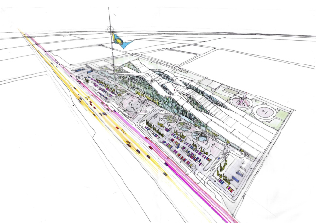 National bank in Astana. Sketch. Project, 2015  ARKHIMATIKA