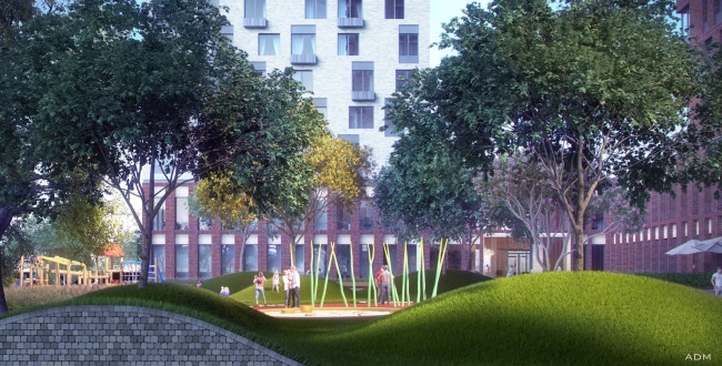 Multifunctional building with residential and other kinds of premises on the Shosse Entuziastov. Project, 2015 � ADM