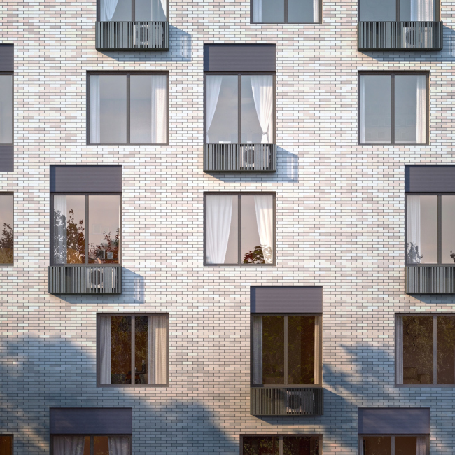 Multifunctional building with residential and other kinds of premises on the Shosse Entuziastov. Fragment of the third unit. Project, 2015 � ADM