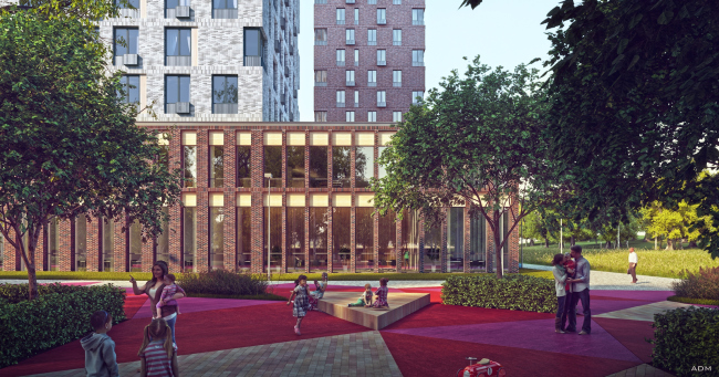 Multifunctional building with residential and other kinds of premises on the Shosse Entuziastov. Kindregarten. Project, 2015 � ADM