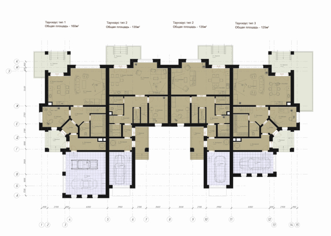 The architectural and planning concept of the residential projectin Kirov. An example of development in the style of historicism. Project, 2015 � Archstroydesign
