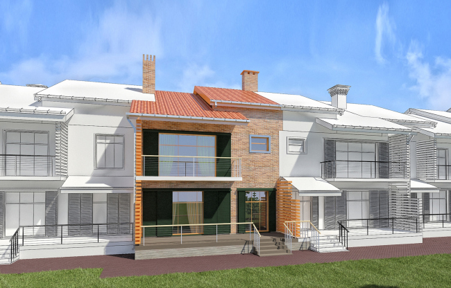 The architectural and planning concept of the residential projectin Kirov. An example of development in the style of historicism. Project, 2015 � Archstroydesign