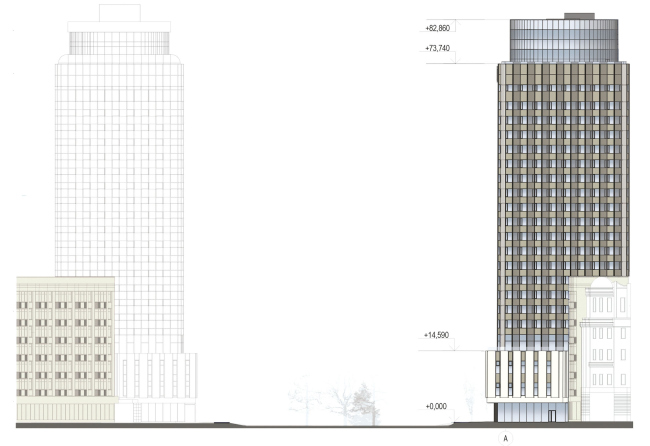 Project of renovating "Belgrade" Hotel. Facade  T+T Architects