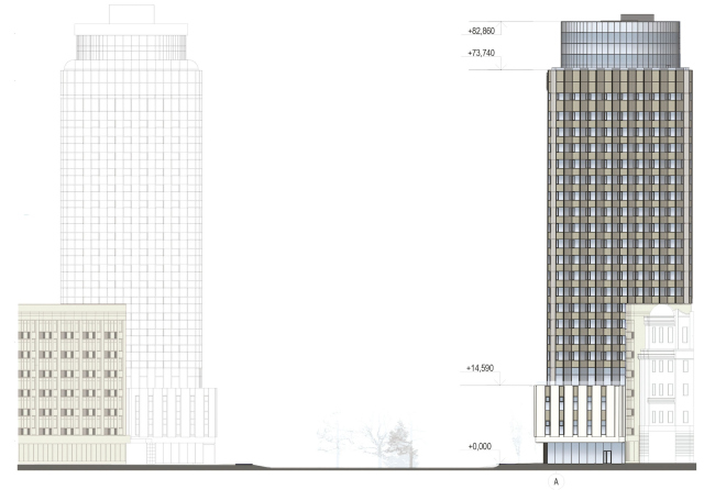 Project of renovating "Belgrade" Hotel. Facade � T+T Architects