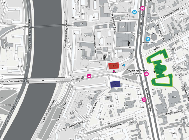 Project of renovating "Belgrade" Hotel. Location plan � T+T Architects