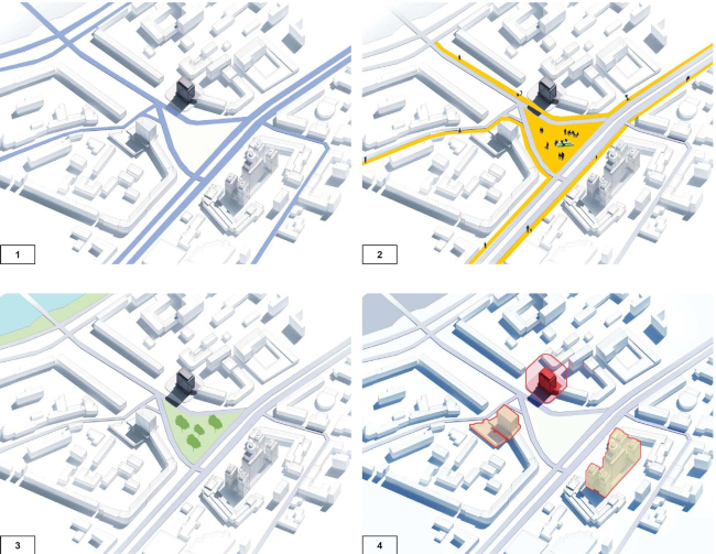 Project of renovating "Belgrade" Hotel. Map of the territoriaal organization � T+T Architects