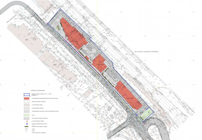 Multifunctional complex and shopping mall at the Akademika Ilyushina Street. Master plan  Asadov Architectural Bureau