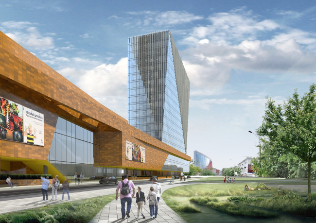 Multifunctional complex and shopping mall at the Akademika Ilyushina Street � Asadov Architectural Bureau