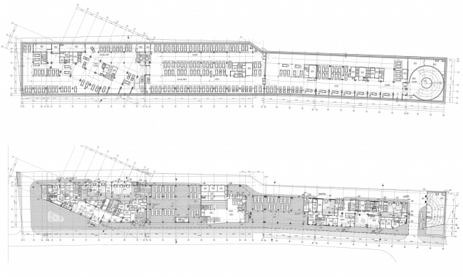 Multifunctional complex and shopping mall at the Akademika Ilyushina Street. Plans of the first and second floors  Asadov Architectural Bureau
