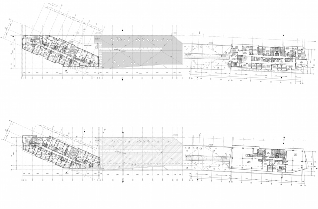 Multifunctional complex and shopping mall at the Akademika Ilyushina Street. Plans of 4-9 floors  Asadov Architectural Bureau