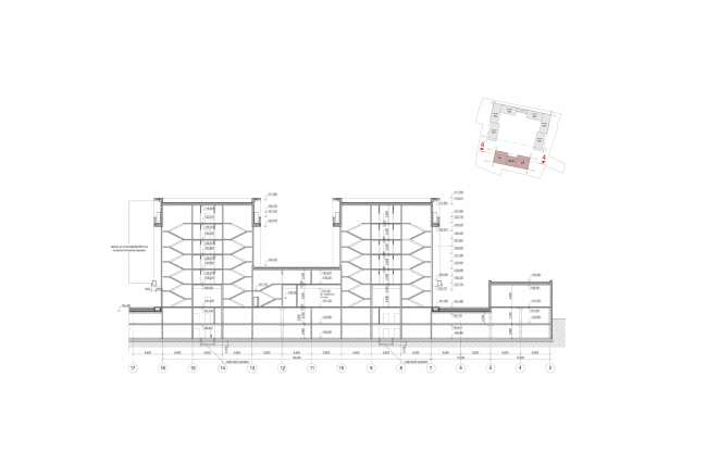 Residential complex in Kaluga. Section view. Project, 2015  GrandProjectCity