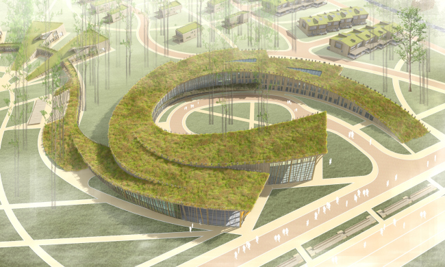 Sports and Recreation Center at the Mozhaisk Sea. Bird's eye view � Arkhitecturium