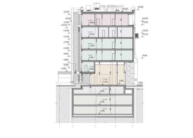 Residence in Vsevolozhsky. Section view