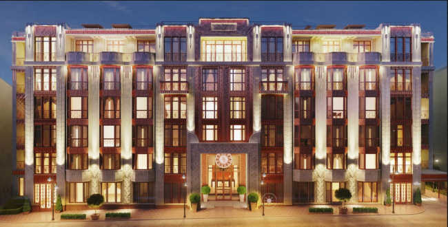 Residence in Vsevolozhsky. Main facade  Mezonproject