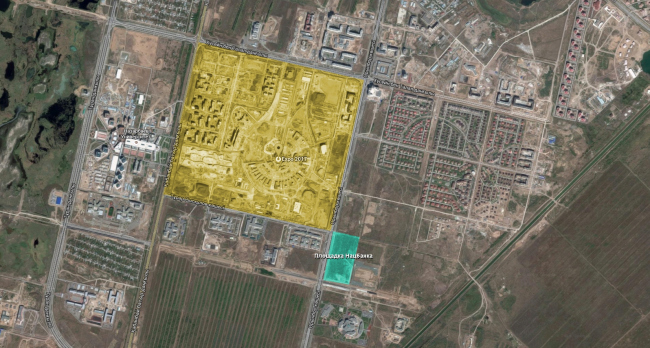 National bank in Astana. Location plan. Project, 2015  ARKHIMATIKA