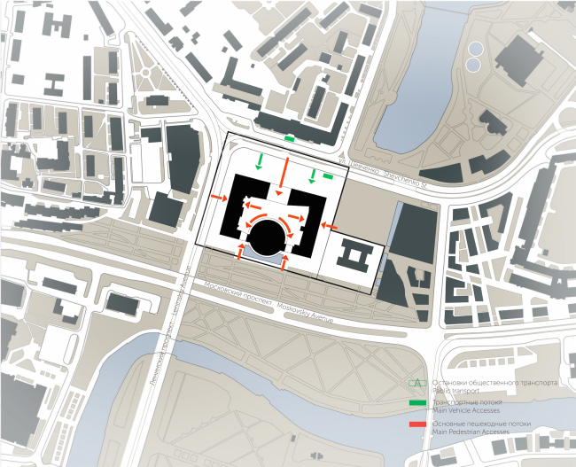 A project of historical and cultural center in Kaliningrad. Location plan. Project, 2015 � Anatoly Stolyarchuk Architectural Studio