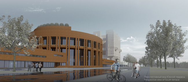 A project of historical and cultural center in Kaliningrad. View of the South Terrace. Project, 2015 � Anatoly Stolyarchuk Architectural Studio