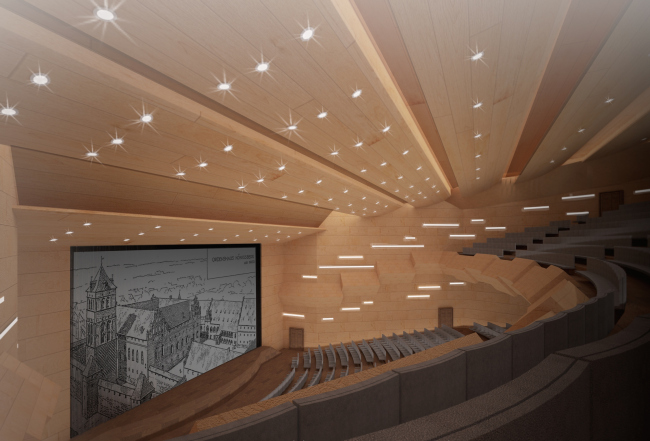 A project of historical and cultural center in Kaliningrad. The inside of the multifuctional hall. Project, 2015  Anatoly Stolyarchuk Architectural Studio