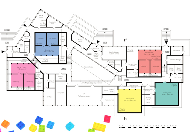 Nursery school in London. Plan. Project, 2015 � Anatoly Stolyarchuk Architectural Studio