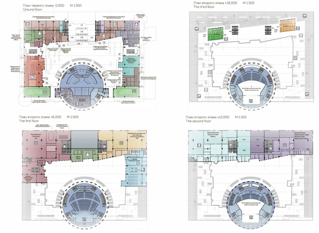 A project of historical and cultural center in Kaliningrad. Plans of the floors. Project, 2015  Anatoly Stolyarchuk Architectural Studio