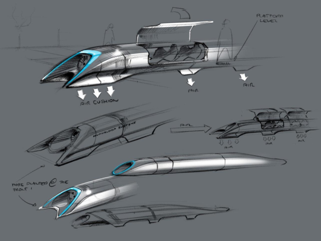 ������ �� ������� Hyperloop alpha, 2013 � SpaceX