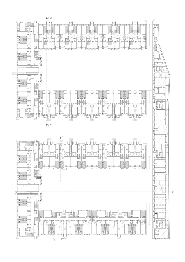 "Amazon" residential complex. Plan of the 1st floor  Studio 44