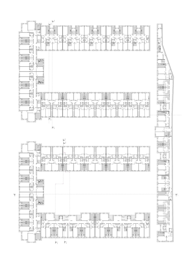 "Amazon" residential complex. Plan of the 2nd floor  Studio 44