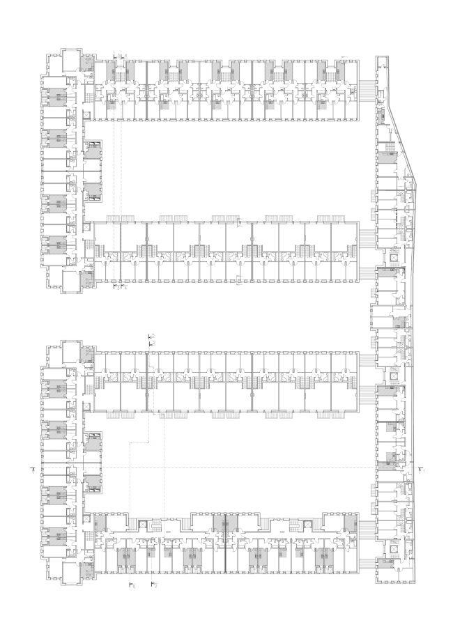 "Amazon" residential complex. Plan of the 3rd floor  Studio 44