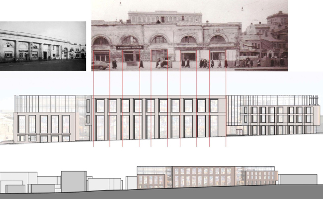 Multifunctional complex on the Zemlyanoy Val Street. Search for rhythm. Project, 2014 � Ginsburg Architects